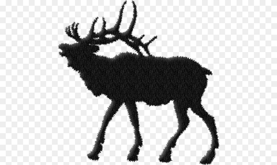Elk Silhouette, Animal, Deer, Mammal, Wildlife Png Image