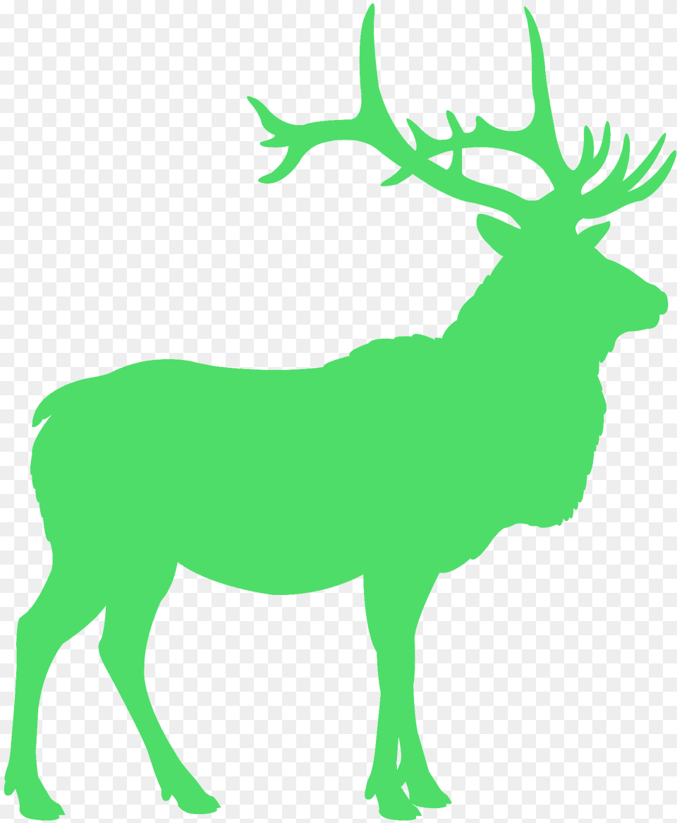 Elk Silhouette, Animal, Deer, Mammal, Wildlife Png Image