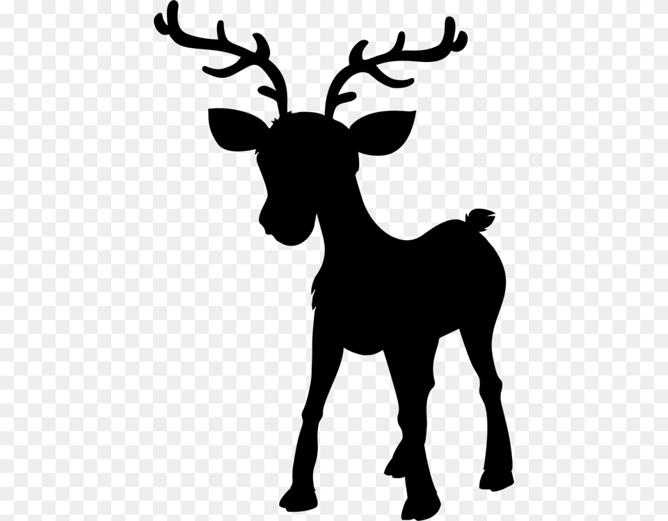 Elkwildlifestencil Deer Park Clipart, Gray Free Transparent Png