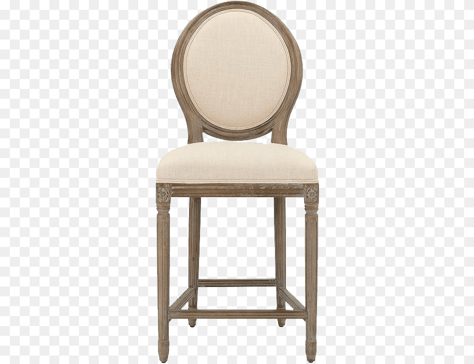Ella Natural Linen Barstool, Chair, Furniture Png Image