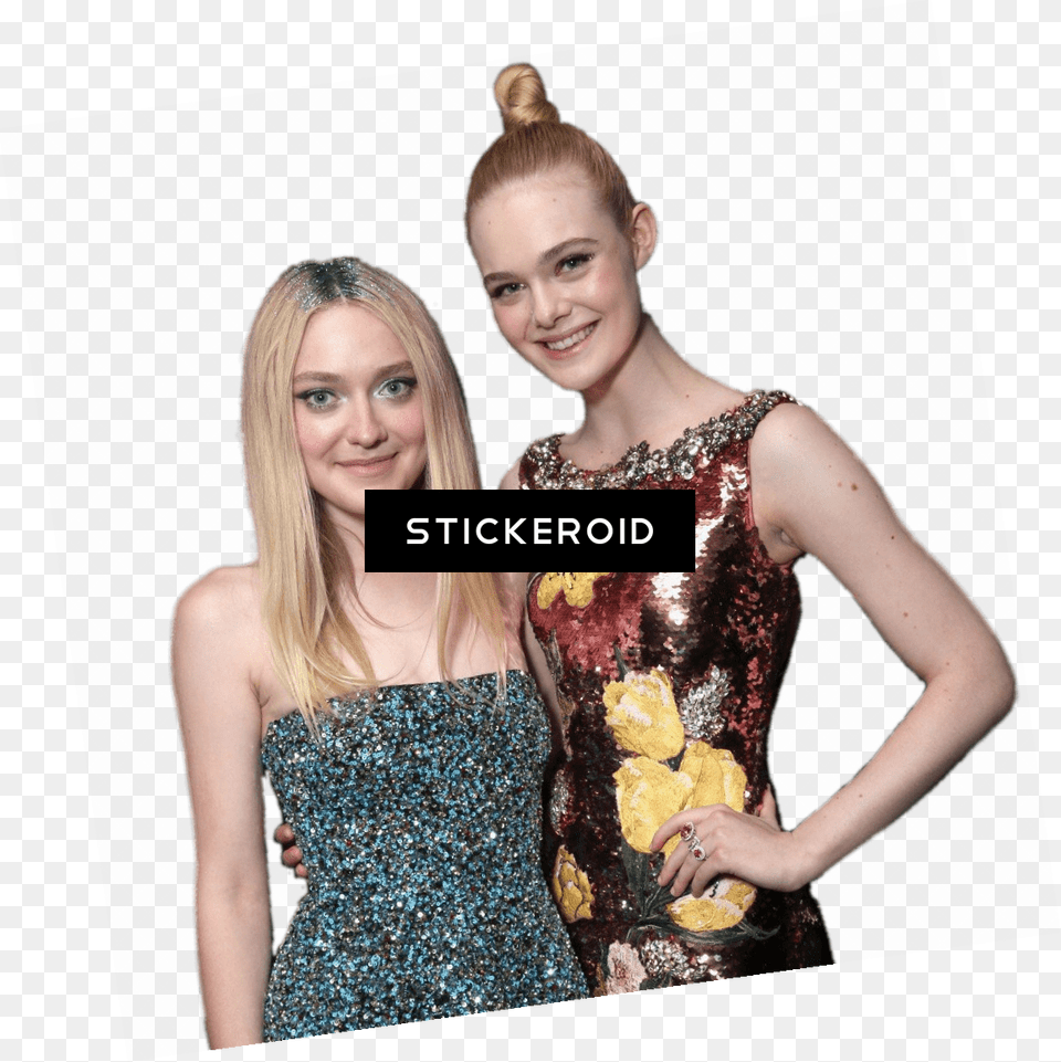 Elle Fanning And Sister Dakota Photo Shoot, Formal Wear, Clothing, Dress, Evening Dress Free Transparent Png