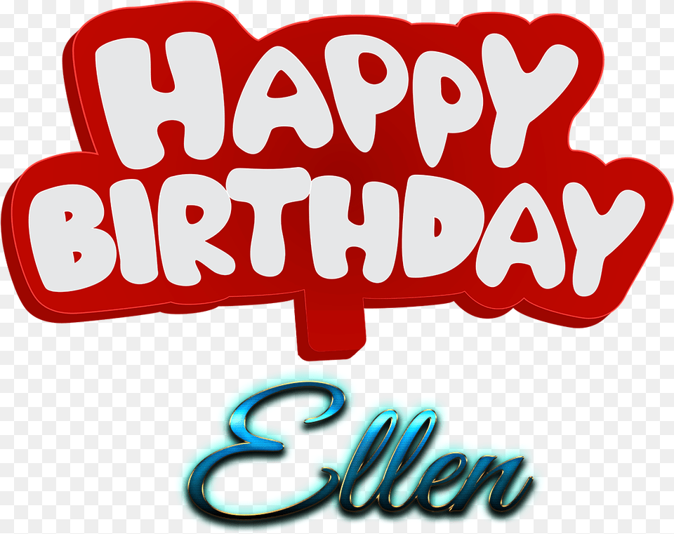 Ellen Happy Birthday Name Logo Abhi Name Logo, Text, Dynamite, Weapon Free Png