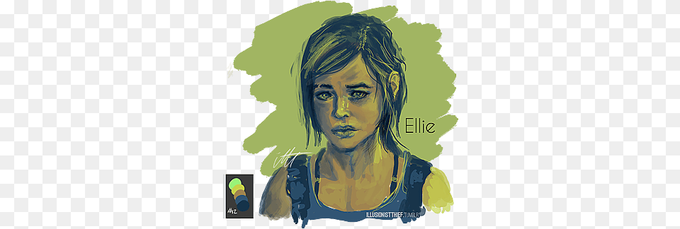 Ellie From The Last Of Us Color Palette Meme Illustration, Head, Portrait, Photography, Face Png
