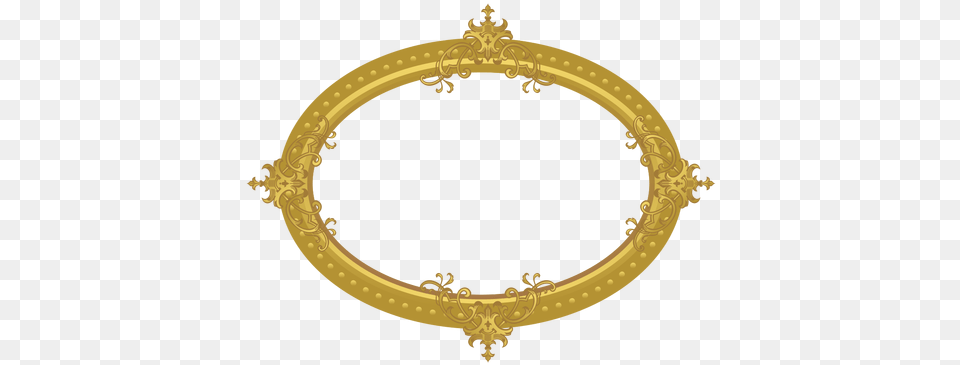 Elliptical Golden Frame U0026 Svg Vector File Moldura Dourada Redonda, Oval, Gold Free Png