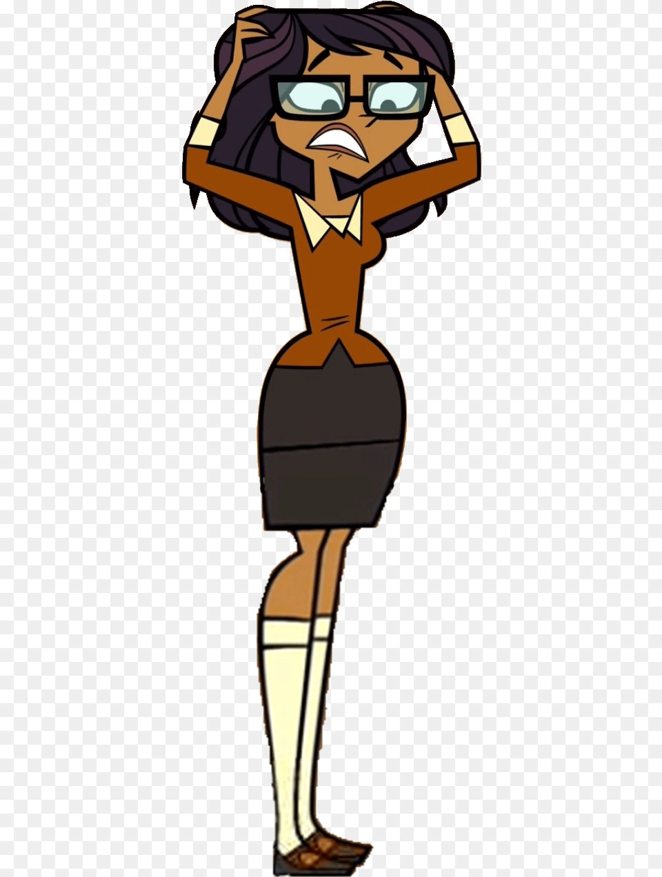 Ellody Scared Total Drama Nerd, Person, Book, Comics, Publication Png