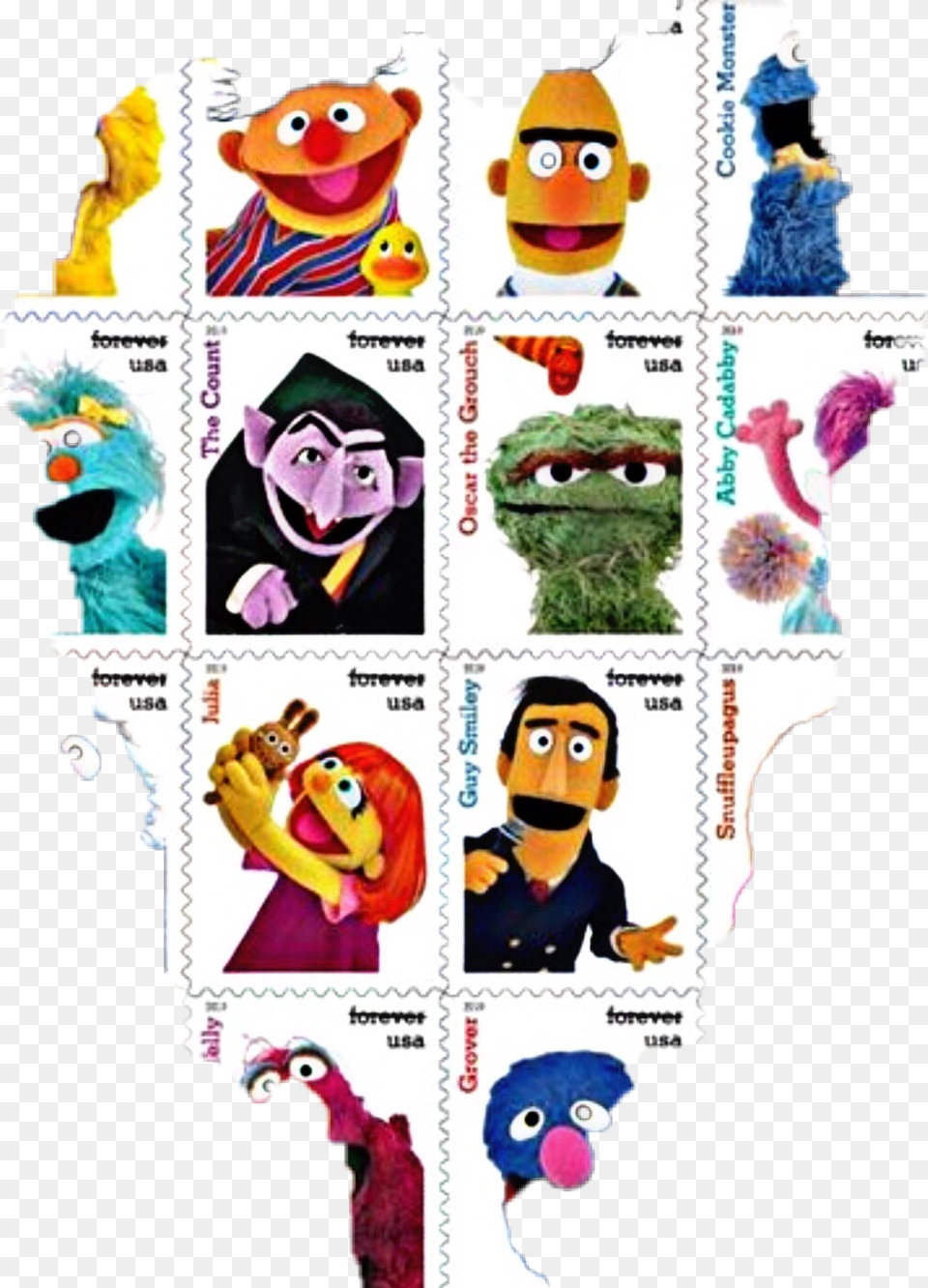 Elmo Big Bird And Cookie Monster, Art, Collage, Baby, Person Png Image