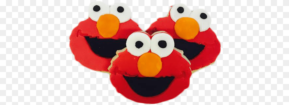 Elmo Cookies With Fondant Stuffed Toy, Cream, Dessert, Food, Icing Png Image