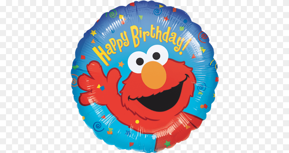 Elmo Happy Birthday 18u2033 Balloon, Birthday Cake, Cake, Cream, Dessert Png Image