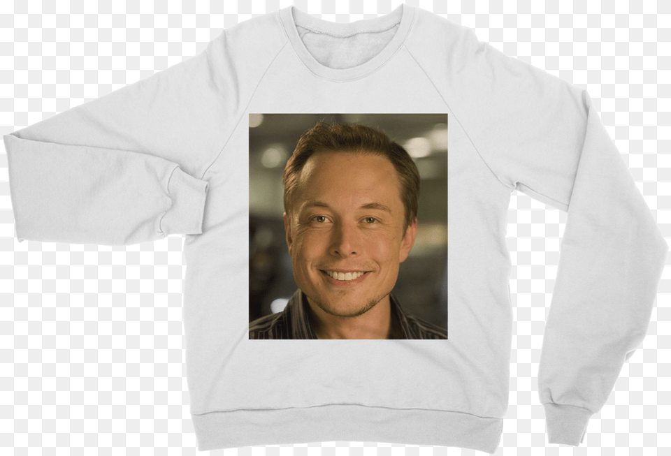 Elon Musk Classic Adult Sweatshirtclass Long Sleeved T Shirt, T-shirt, Clothing, Sweatshirt, Sweater Png Image