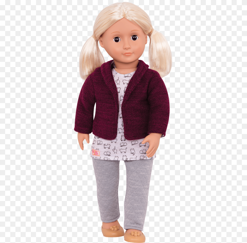 Elona 18 Inch Doll With Short Hair, Clothing, Knitwear, Sweater, Toy Png