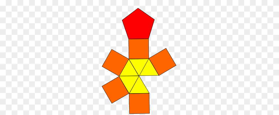 Elongated Pentagonal Pyramid, Symbol, Cross Free Transparent Png