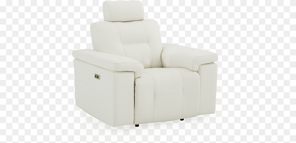 Elran Electric Recliner With Genuine Leather Seat Sofa Bed, Chair, Furniture, Armchair, Couch Free Png Download