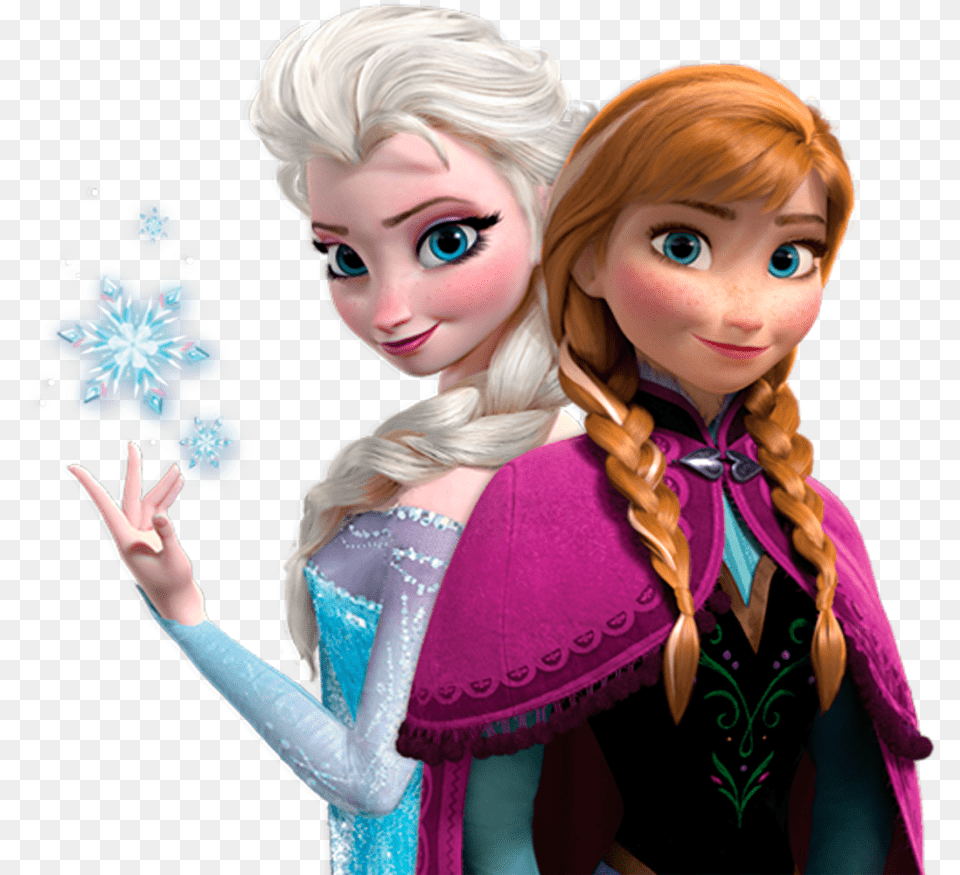 Elsa And Anna Frozen 2 Close Up Anna And Elsa, Doll, Toy, Face, Head Png Image