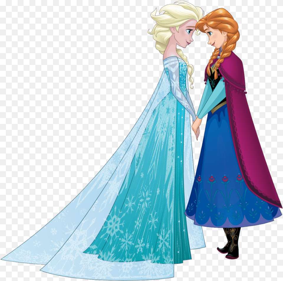 Elsa And Anna Sisters Anna And Elsa, Fashion, Gown, Dress, Formal Wear Png Image