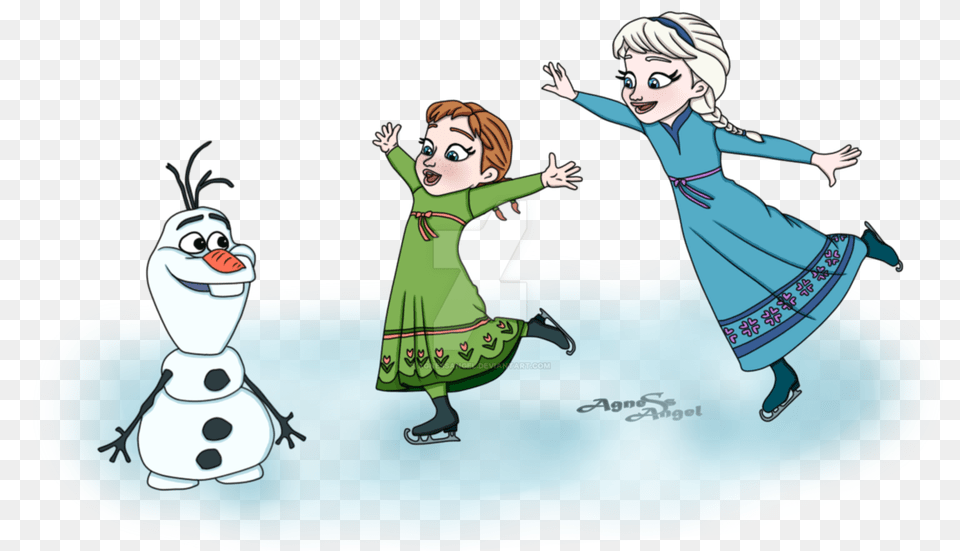 Elsa Anna And Olaf On Ice, Adult, Publication, Person, Woman Free Png