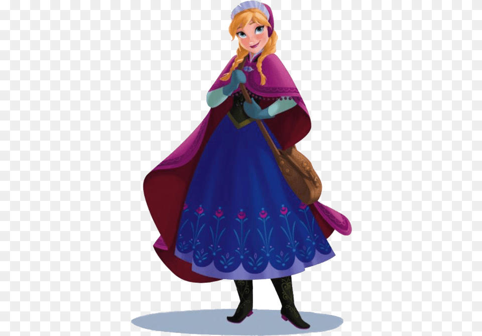 Elsa Anna Clipart Collection Transparent Anna Frozen Winter Dress, Fashion, Cape, Clothing, Figurine Free Png Download