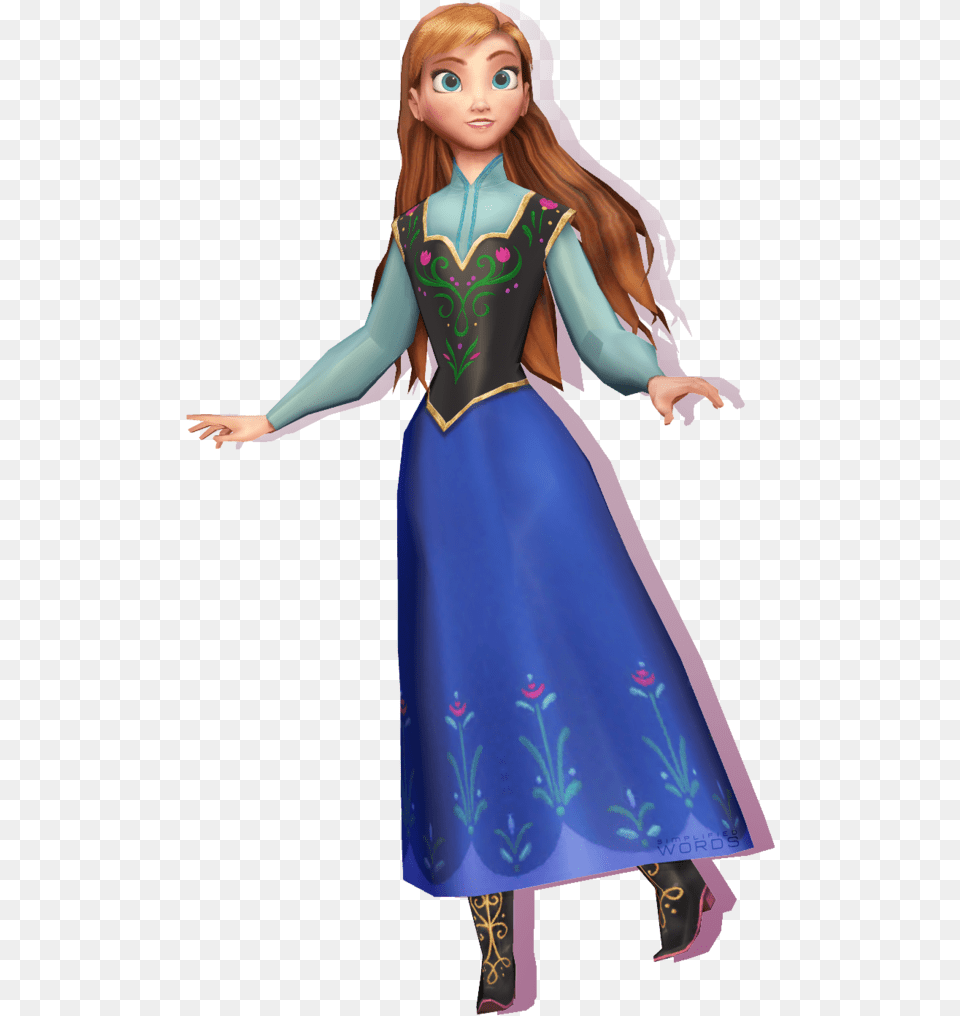 Elsa Anna Frozen Olaf Hair Princess Anna Hair Down, Clothing, Dress, Adult, Person Png Image