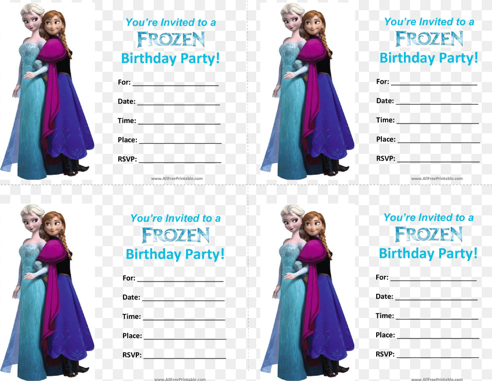 Elsa Anna Wedding Invitation Frozen Birthday Frozen, Gown, Clothing, Formal Wear, Dress Free Png Download