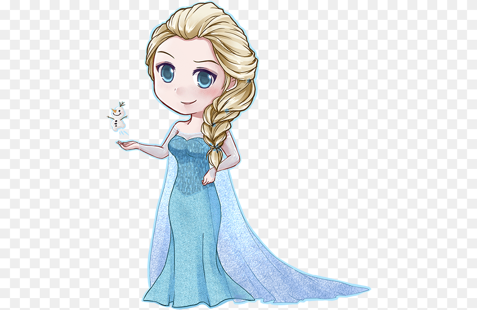 Elsa Chibi, Person, Clothing, Dress, Face Png