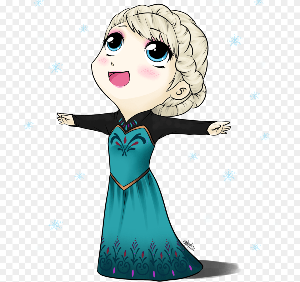 Elsa Chibi, Clothing, Dress, Adult, Publication Png Image