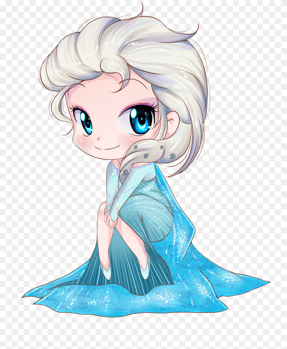 Elsa Chibi By Keitenstudio Elsa Frozen Chibi, Book, Publication, Comics, Adult Free Png