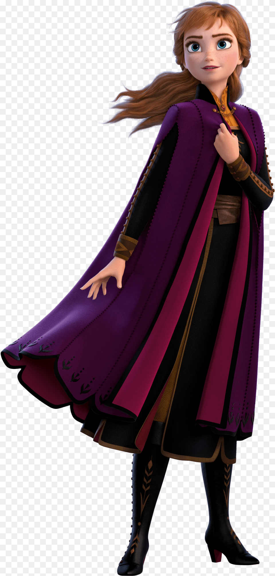 Elsa Frozen 2 Clipart Anna Frozen, Cape, Clothing, Fashion, Person Free Transparent Png