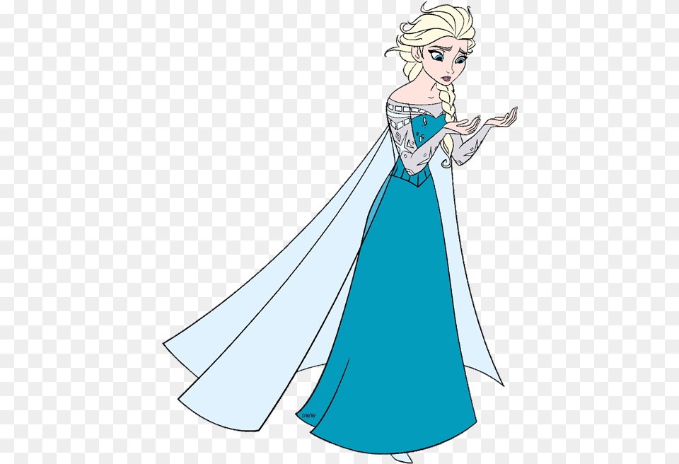 Elsa Frozen Clipart Transparent Images Elsa Clipart, Fashion, Dress, Clothing, Cape Free Png Download
