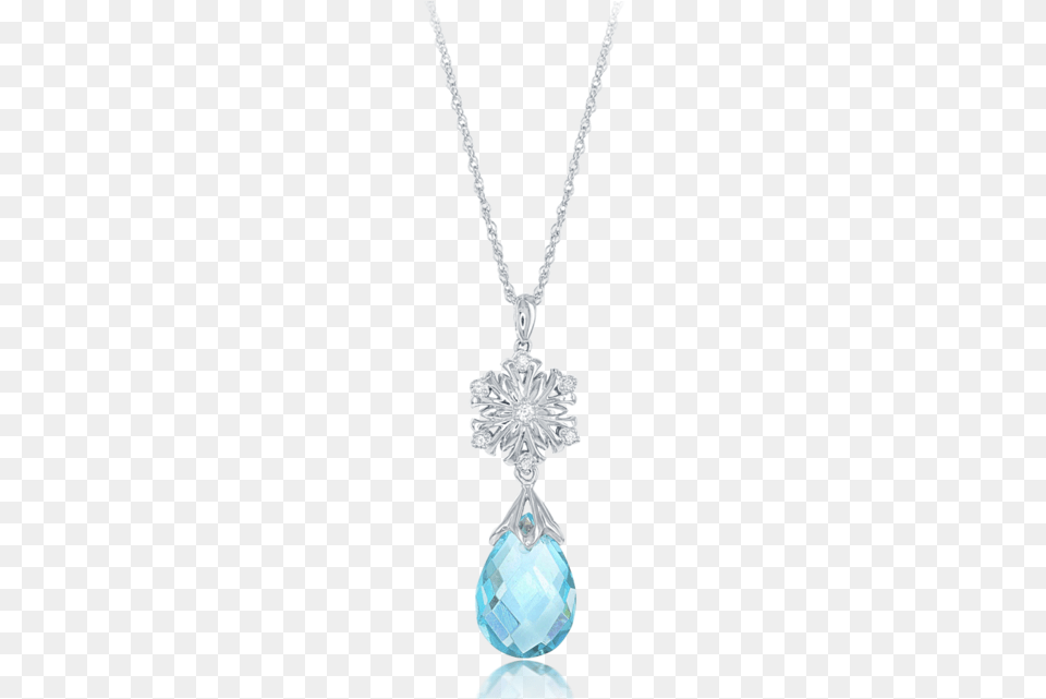 Elsa Frozen Snowflake Aquamarine Briolette Pendant Frozen Necklace, Accessories, Jewelry, Diamond, Gemstone Free Png Download