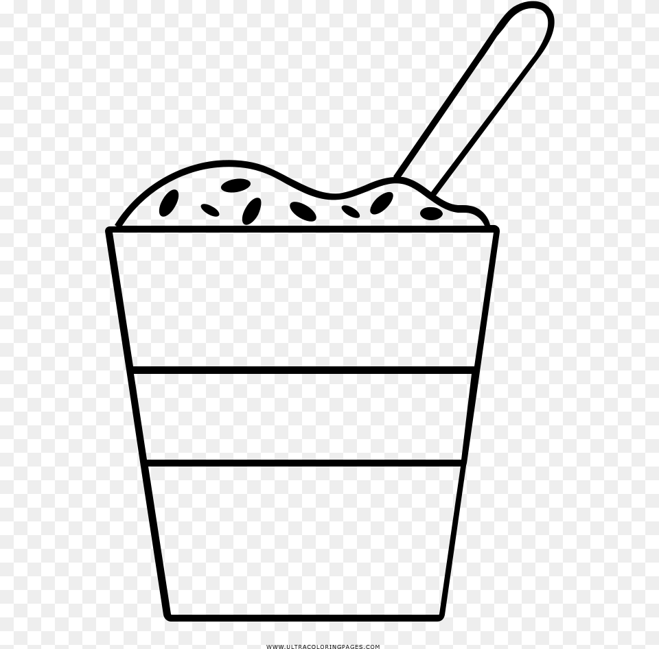 Elsa Frozen Yogurt Drawing Ice Cream Yoghurt Yogurt Parfait Clipart, Gray Free Transparent Png
