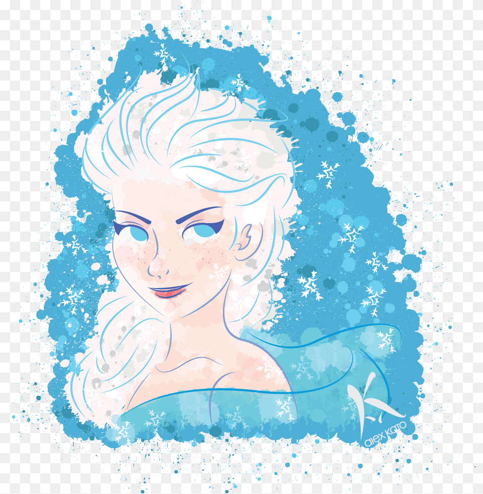 Elsa Illustration, Art, Person, Face, Head Png Image