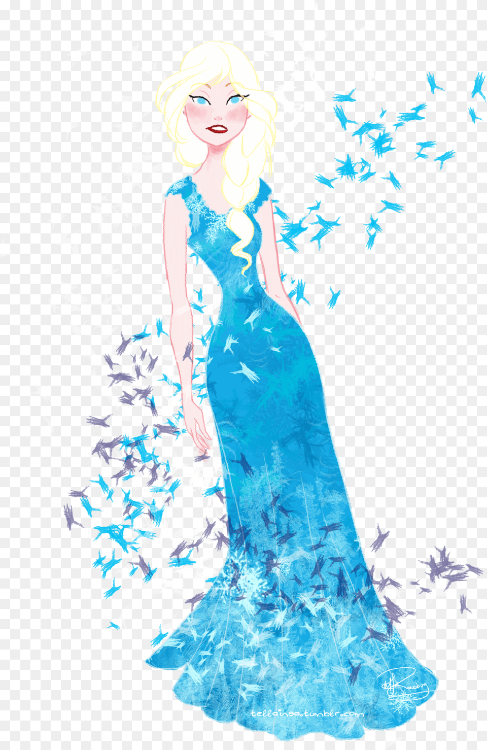 Elsa Illustration, Fashion, Clothing, Dress, Gown Png