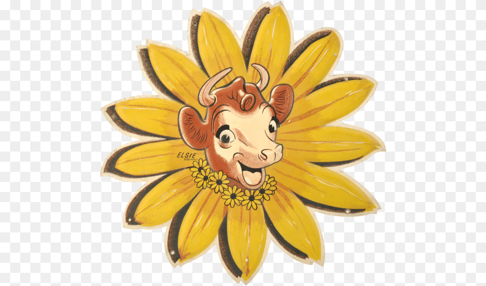 Elsie The Borden Cow, Flower, Plant, Daisy, Face Free Png