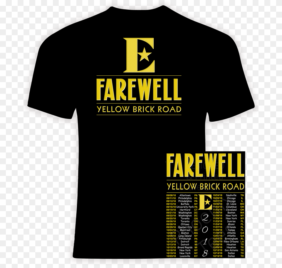Elton John Farewell Yellow Brick Road T Shirt, Clothing, T-shirt Png