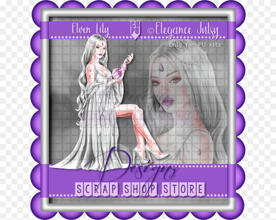 Elven Lily Cupu Poster, Book, Comics, Purple, Publication Free Png Download