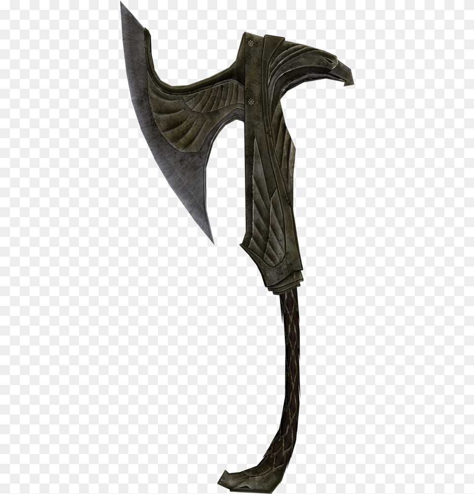 Elven War Axe Skyrim War Axe, Weapon, Device, Tool, Person Png Image