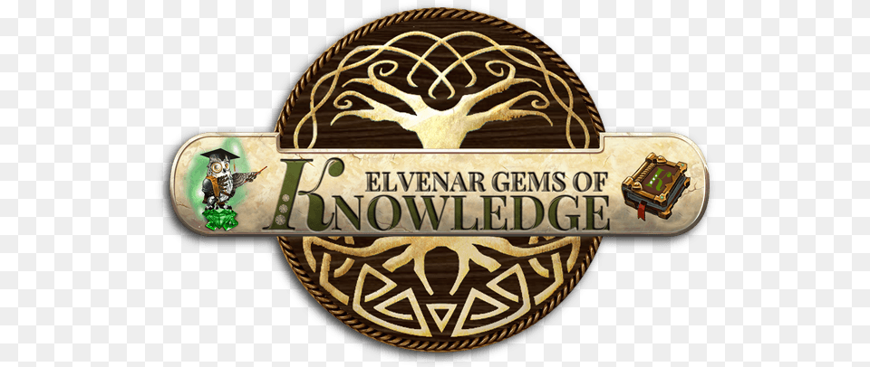 Elvenar Gems Of Knowledge U2013 Pick Up All The Elvenar Logo, Badge, Symbol, Emblem, Accessories Free Transparent Png