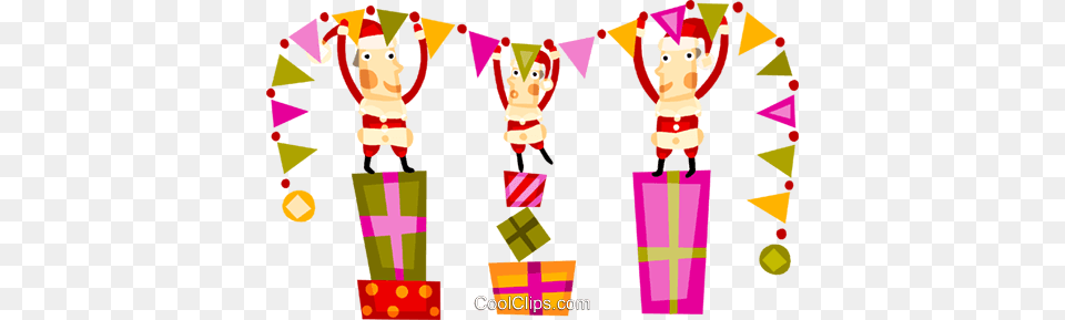 Elves Hanging A Banner Royalty Vector Clip Art Illustration, People, Person, Baby, Face Png