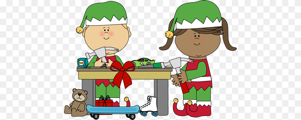 Elves Making Toys Clip Art, Elf, Baby, Person, Machine Free Transparent Png