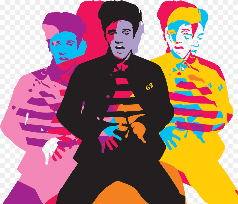 Elvis Clipart Pop Art Pop Art Party, Adult, Person, Man, Male Free Transparent Png