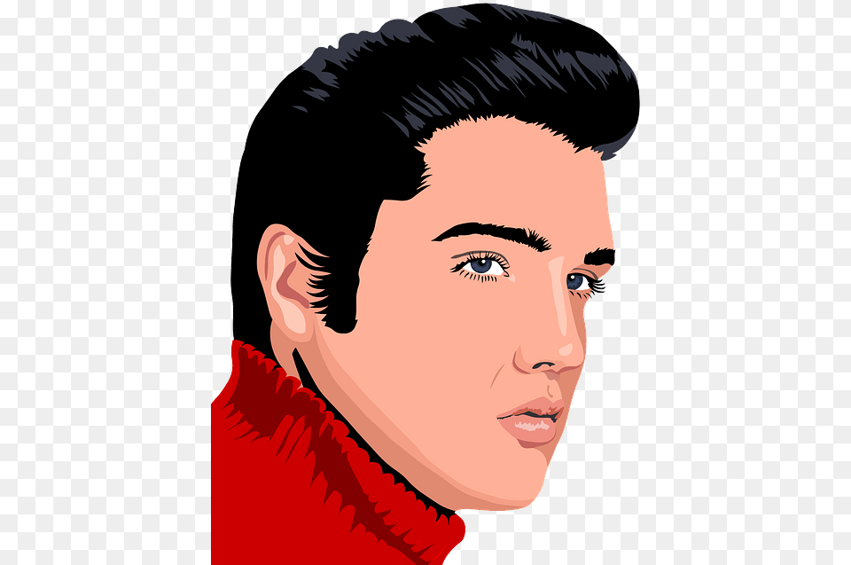 Elvis Presley By Heblo, Adult, Portrait, Photography, Person Png