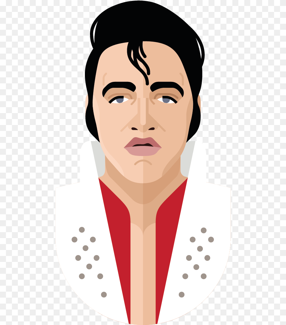Elvis Presley Cartoon, Head, Portrait, Body Part, Face Png Image