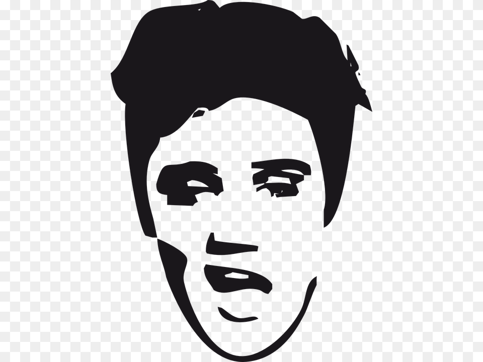 Elvis Presley Celebrity Elvis Fifties Presley Elvis Face, Stencil, Photography, Portrait, Person Free Transparent Png