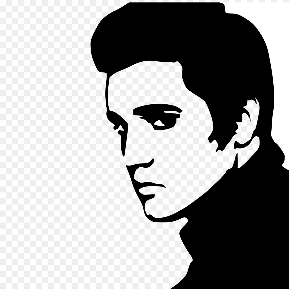 Elvis Presley Clipart, Photography, Face, Stencil, Head Png Image