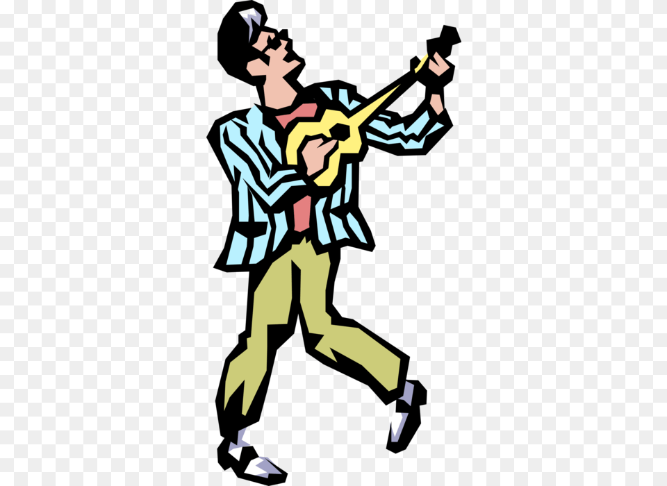 Elvis Presley Impersonator Plays Guitar, Person Free Png Download