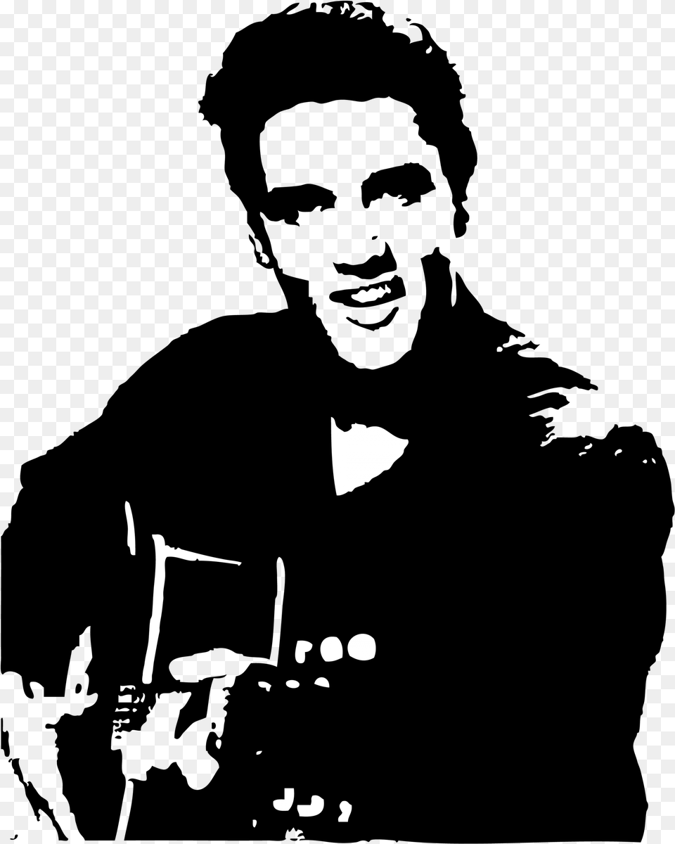 Elvis Presley Jailhouse Rock Portrait Elvis Presley Sticker, Lighting, Silhouette, People, Person Free Png Download