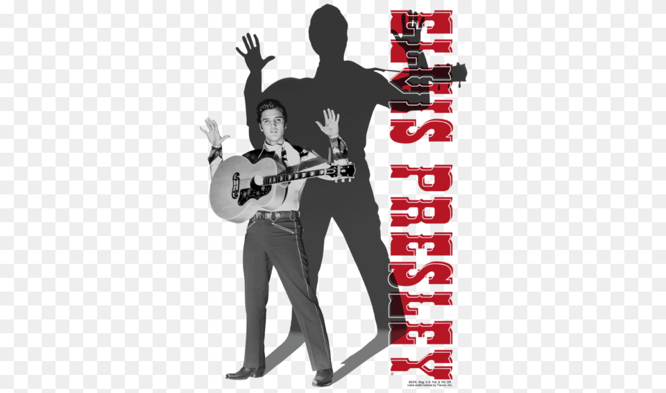 Elvis Presley Look No Hands Youth T Shirt, Adult, Guitar, Male, Man Free Png Download