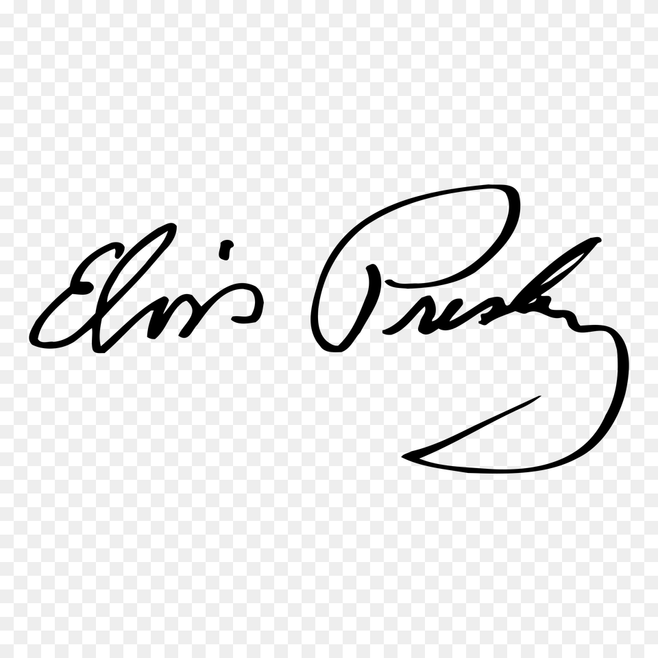 Elvis Presley Signature Logo Vector, Gray Free Png