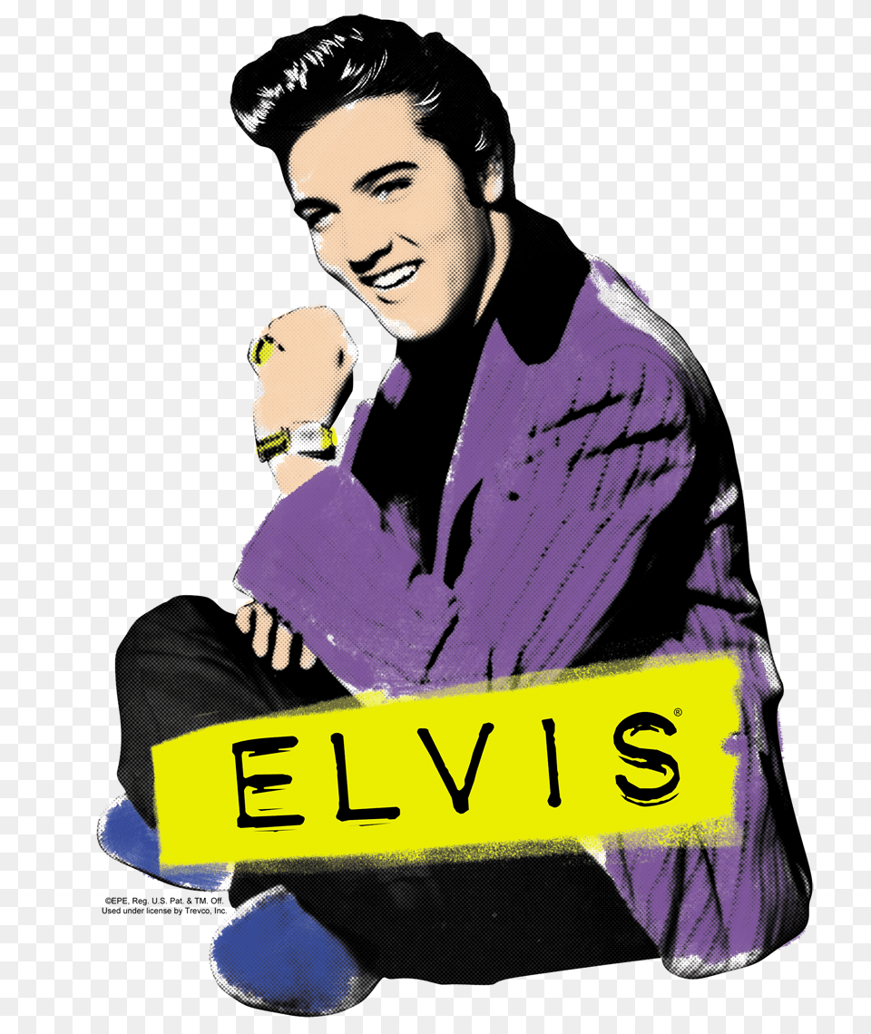 Elvis Presley Sitting Juniors T Shirt, Adult, Portrait, Photography, Person Png