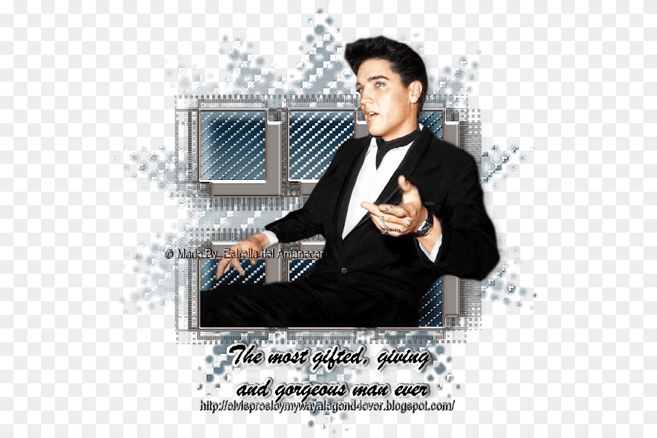 Elvis Presley The Most Gifted Giving And Gorgeous Sitting, Clothing, Formal Wear, Suit, Head Free Transparent Png