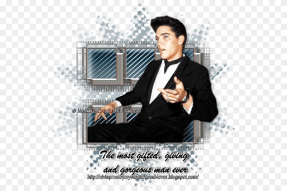 Elvis Presley The Most Gifted Giving And Gorgeous Sitting, Clothing, Formal Wear, Suit, Head Png Image